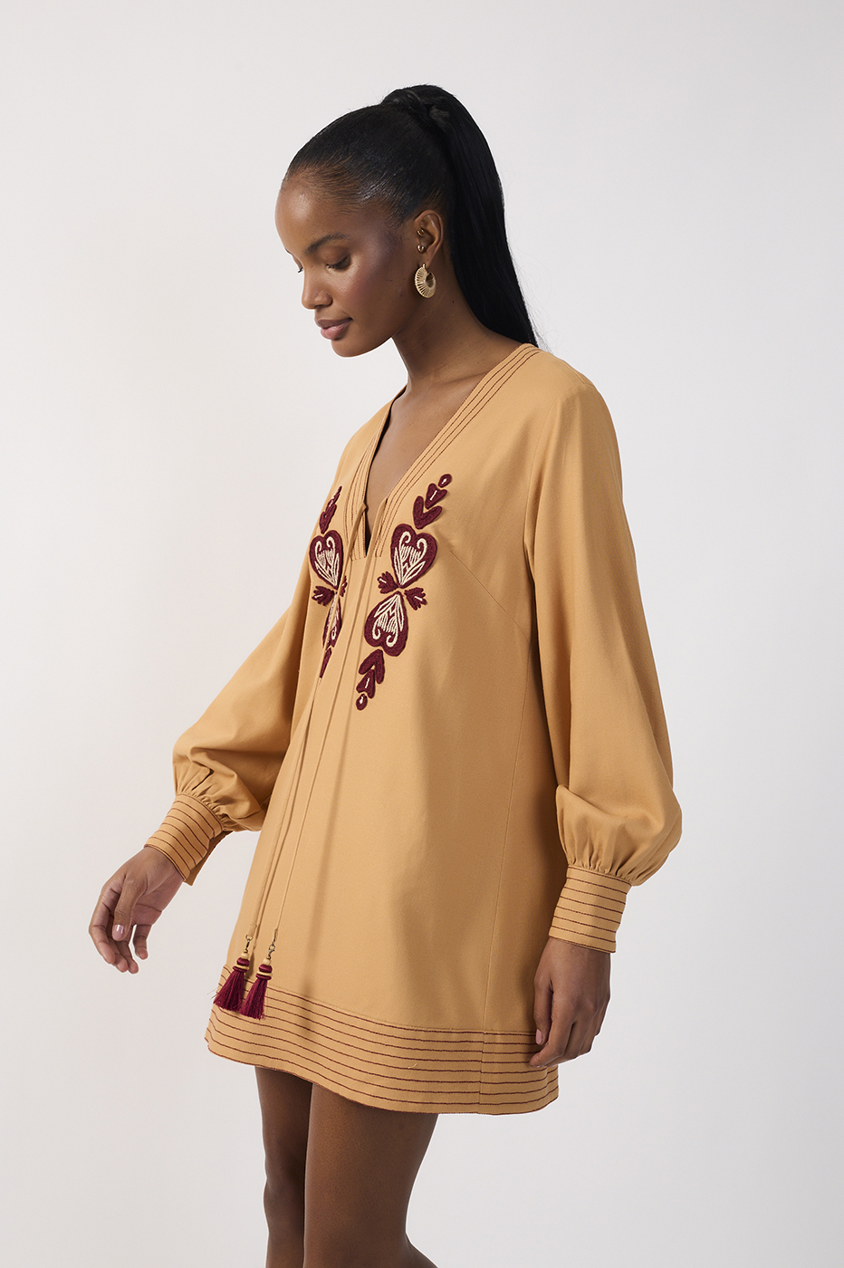 Embroidered Tunic Mini Dress_4