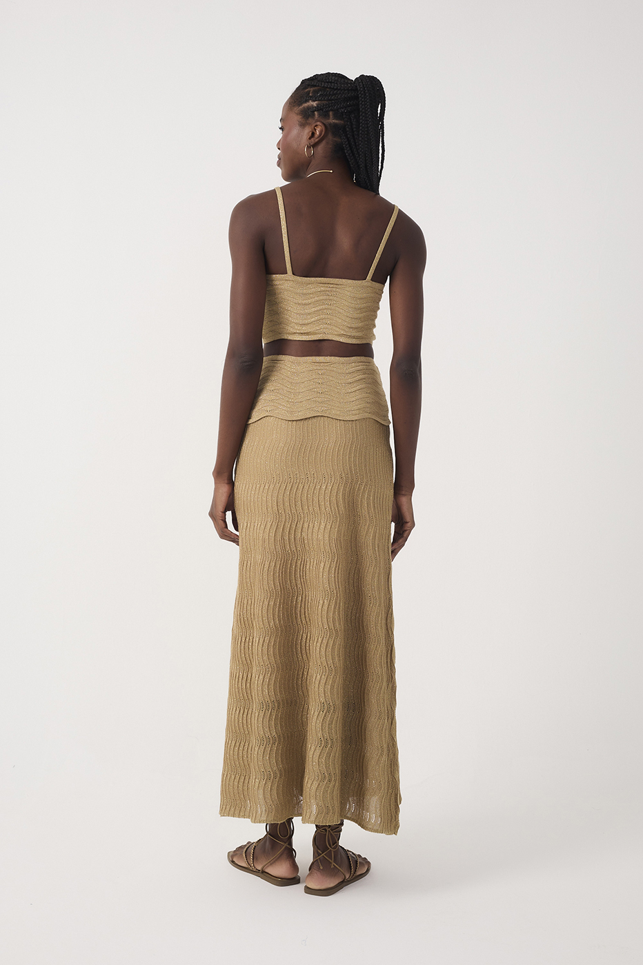 Lurex Wave Knit Skirt Dress_5