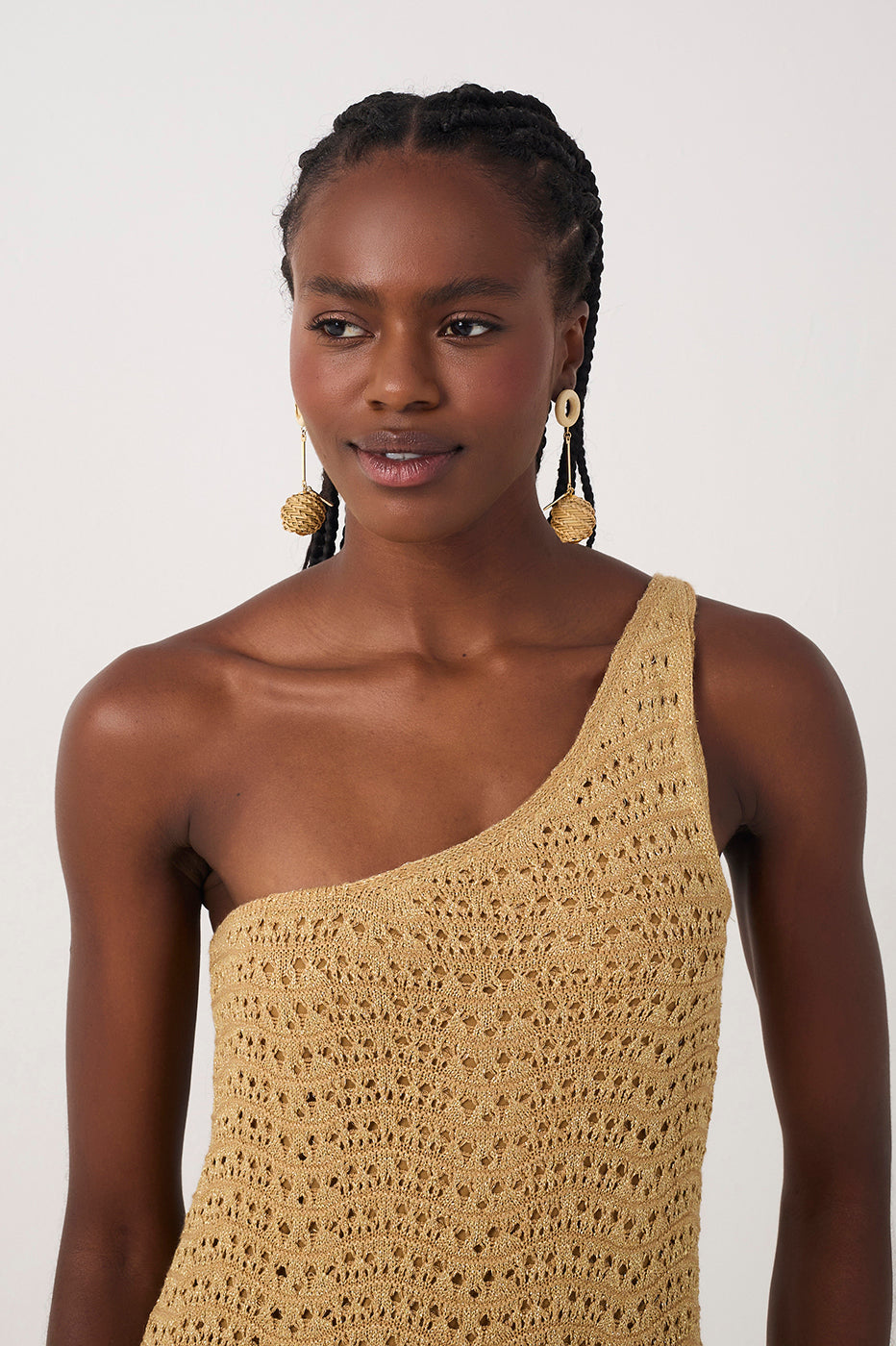 Lurex Knit Dress with Slit_3