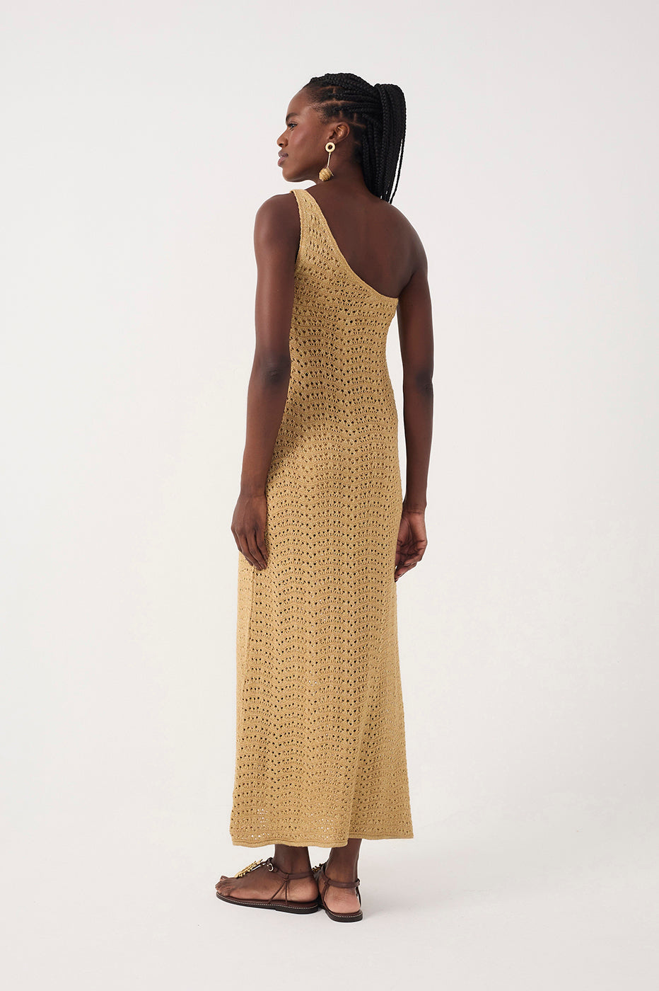 Lurex Knit Dress with Slit_4