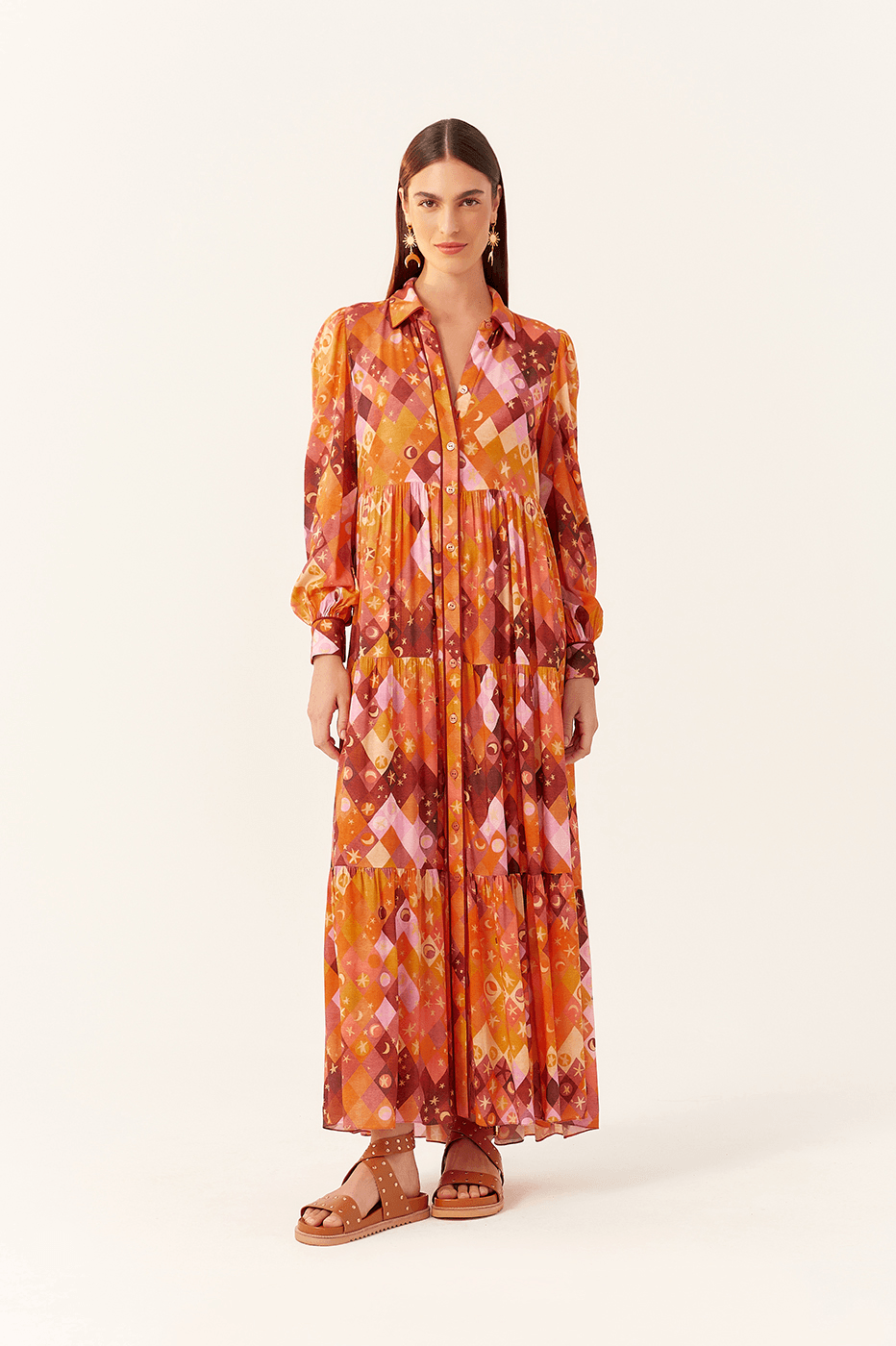 CHEMISE LUNA PRINT DRESS_1