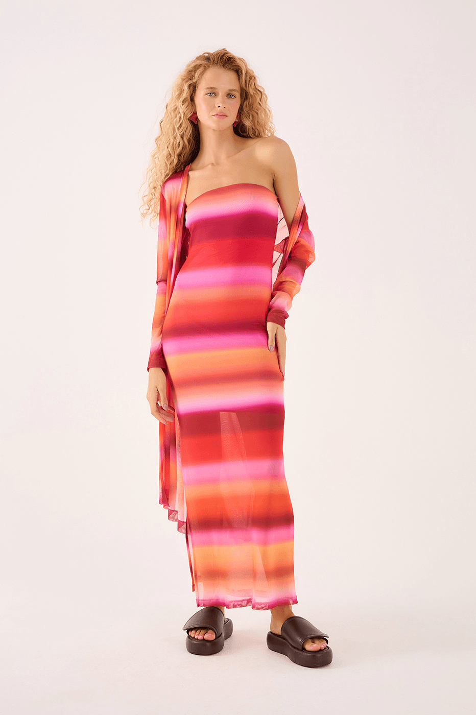 Tulle Dress Sunset Print