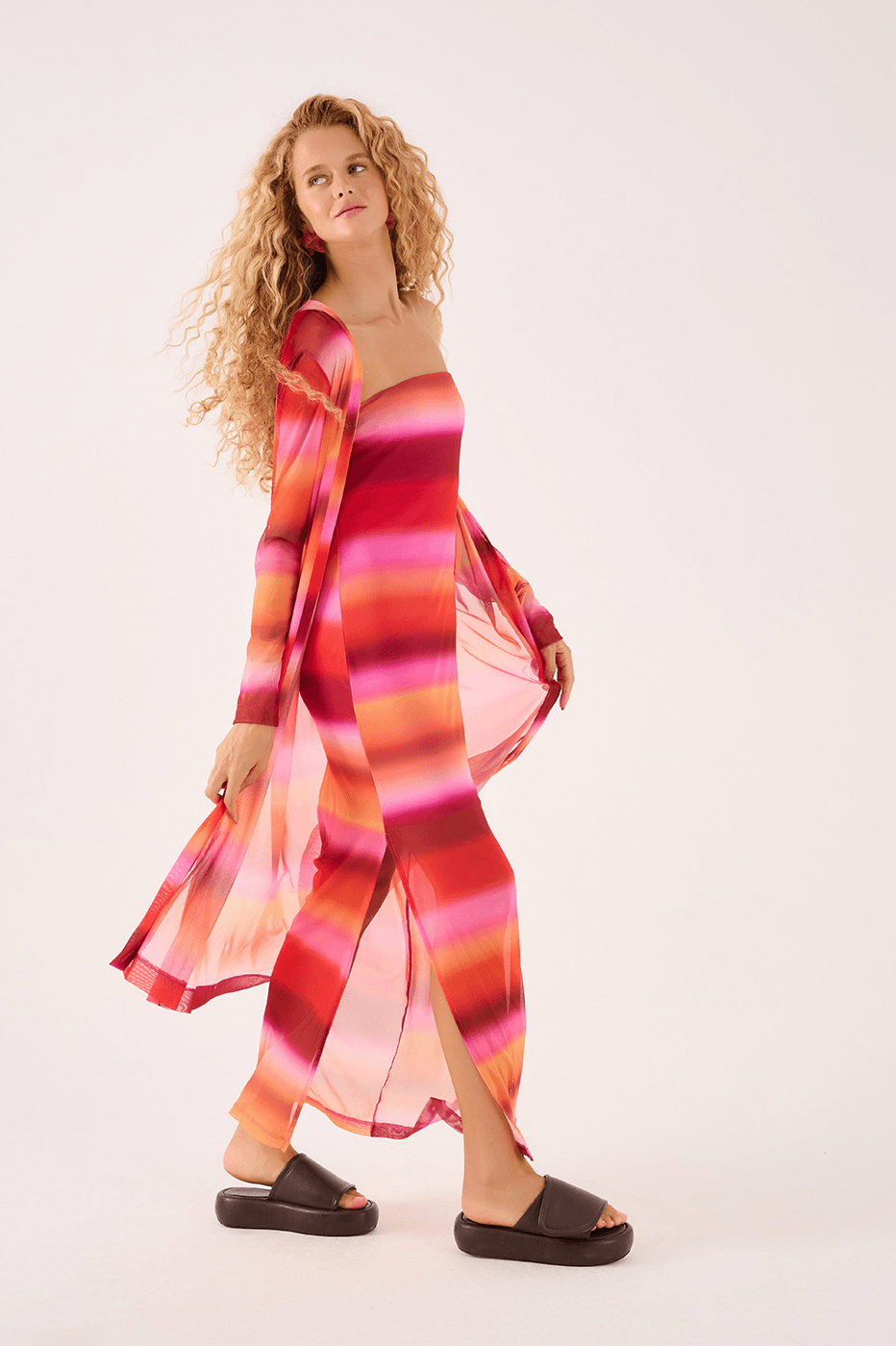 Tulle Dress Sunset Print