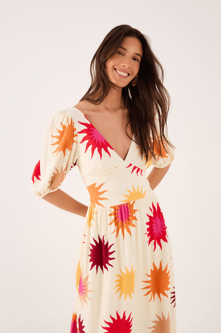 Cropped Cali Print Dress