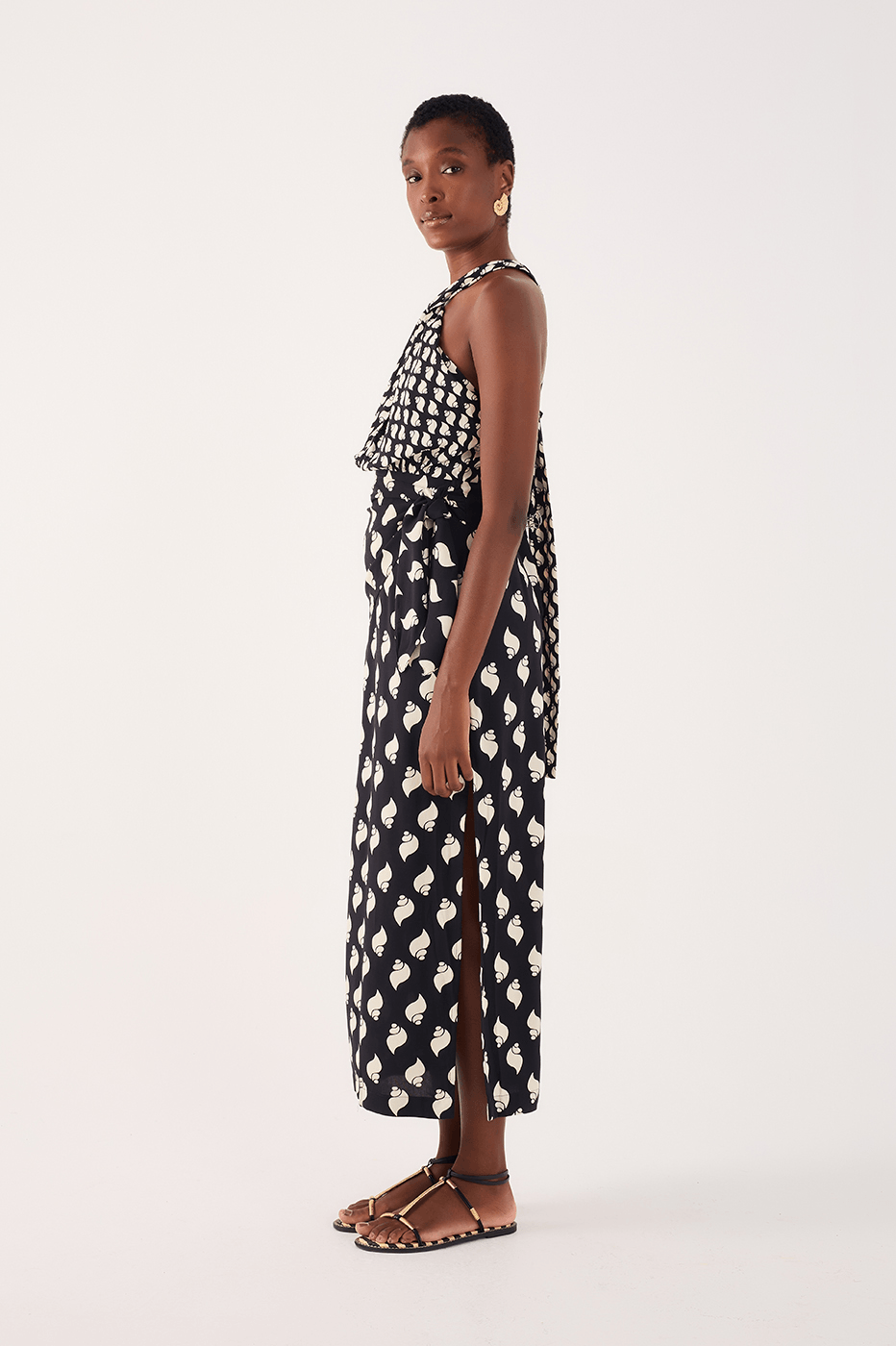 Cropped Crepe Lirorânea Print Dress_2