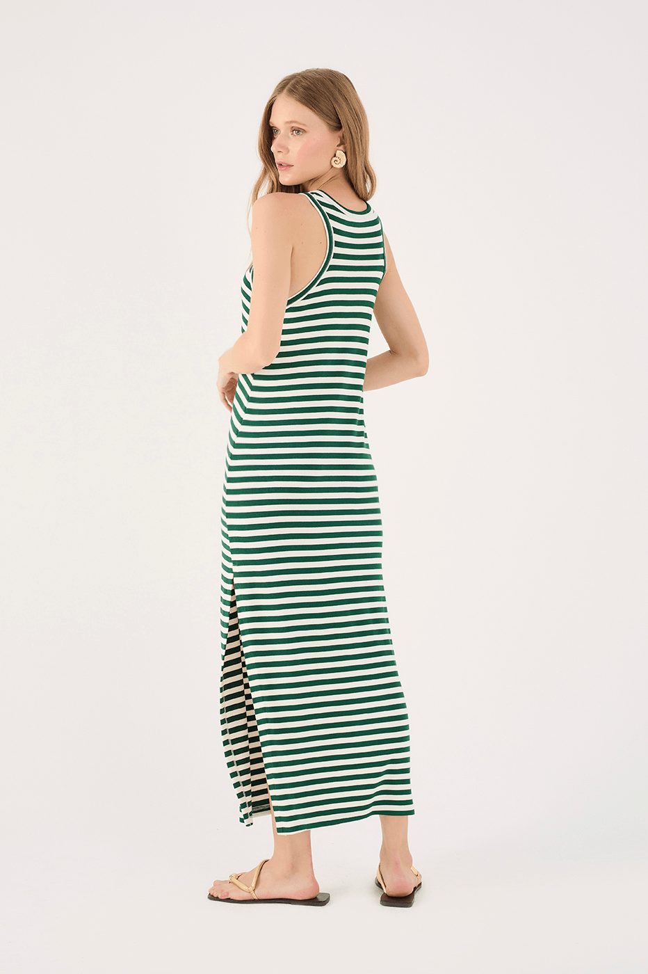 Dress In Stripe Print_5