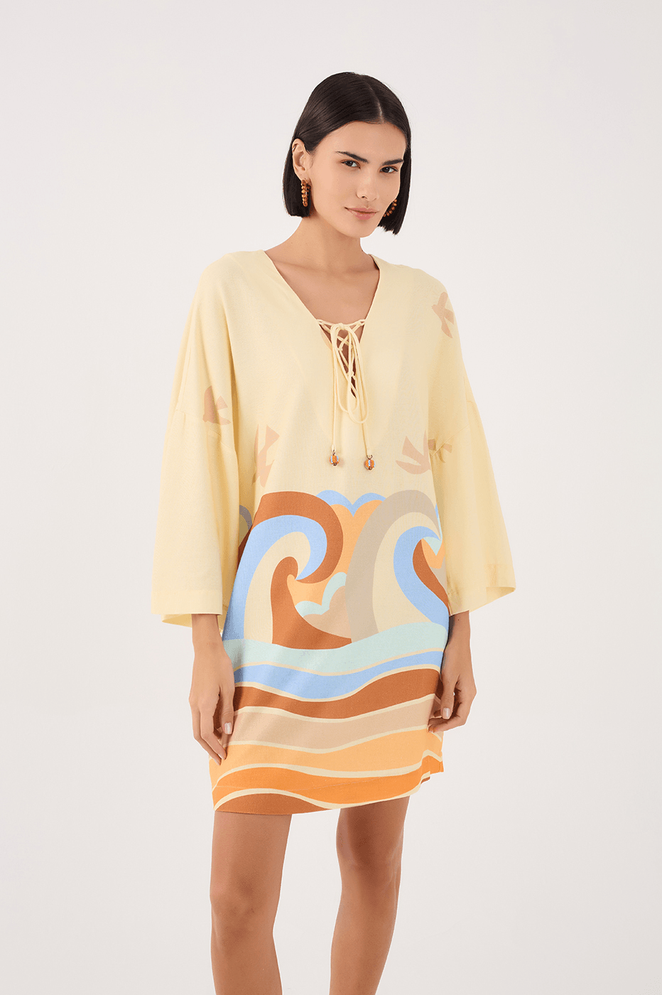Linen Sossego Print Dress
