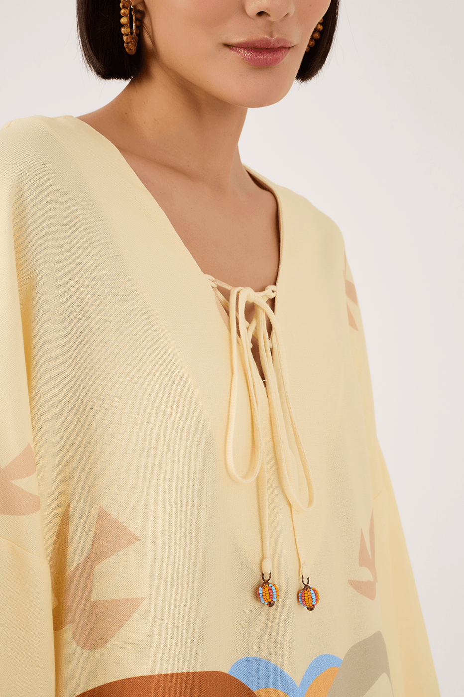 Linen Sossego Print Dress