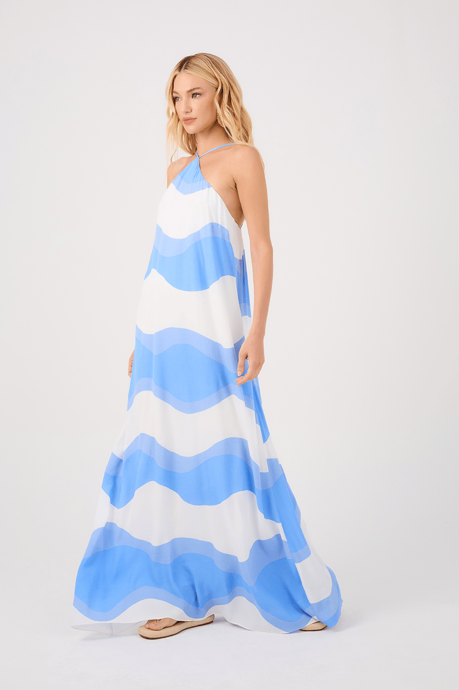 Fluir Print Crepe Maxi Dress