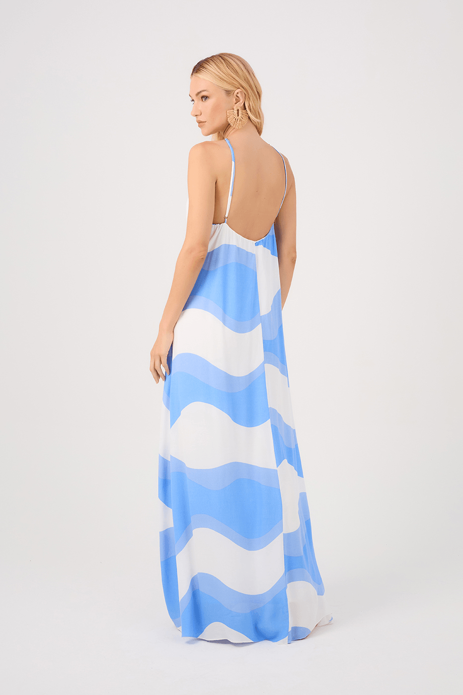 Fluir Print Crepe Maxi Dress