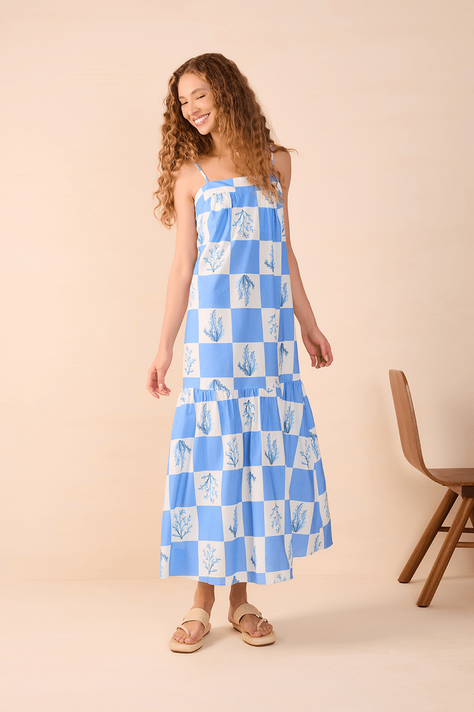 Cut-Out Coral Print Dress