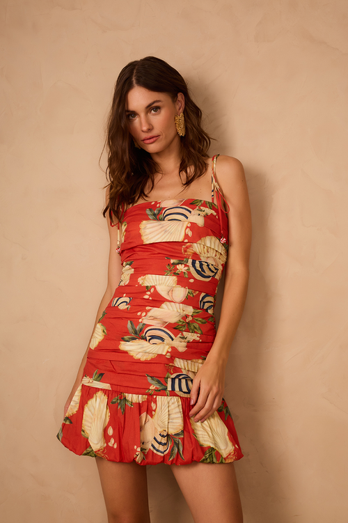 Sea Shell Print Bubble Dress in Sea Shell Print