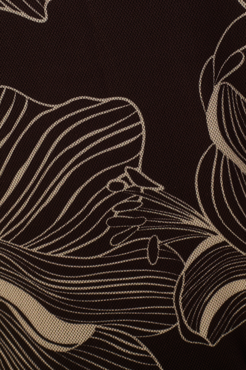 Brown Flora V Neck Ties Ruffle Tulle Mini Dress_6