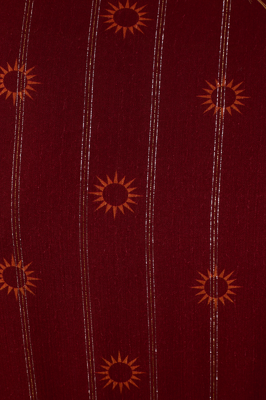 Marsala Solar Boho Lurex Front Ties Ruffle Maxi Dress