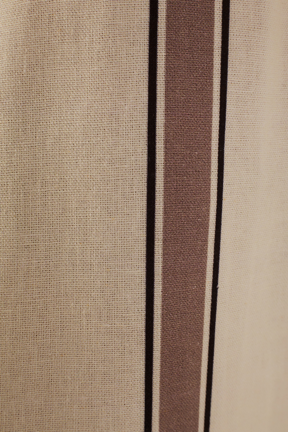 Beige Parque Stripes Square Neck Pockets Linen Maxi Dress