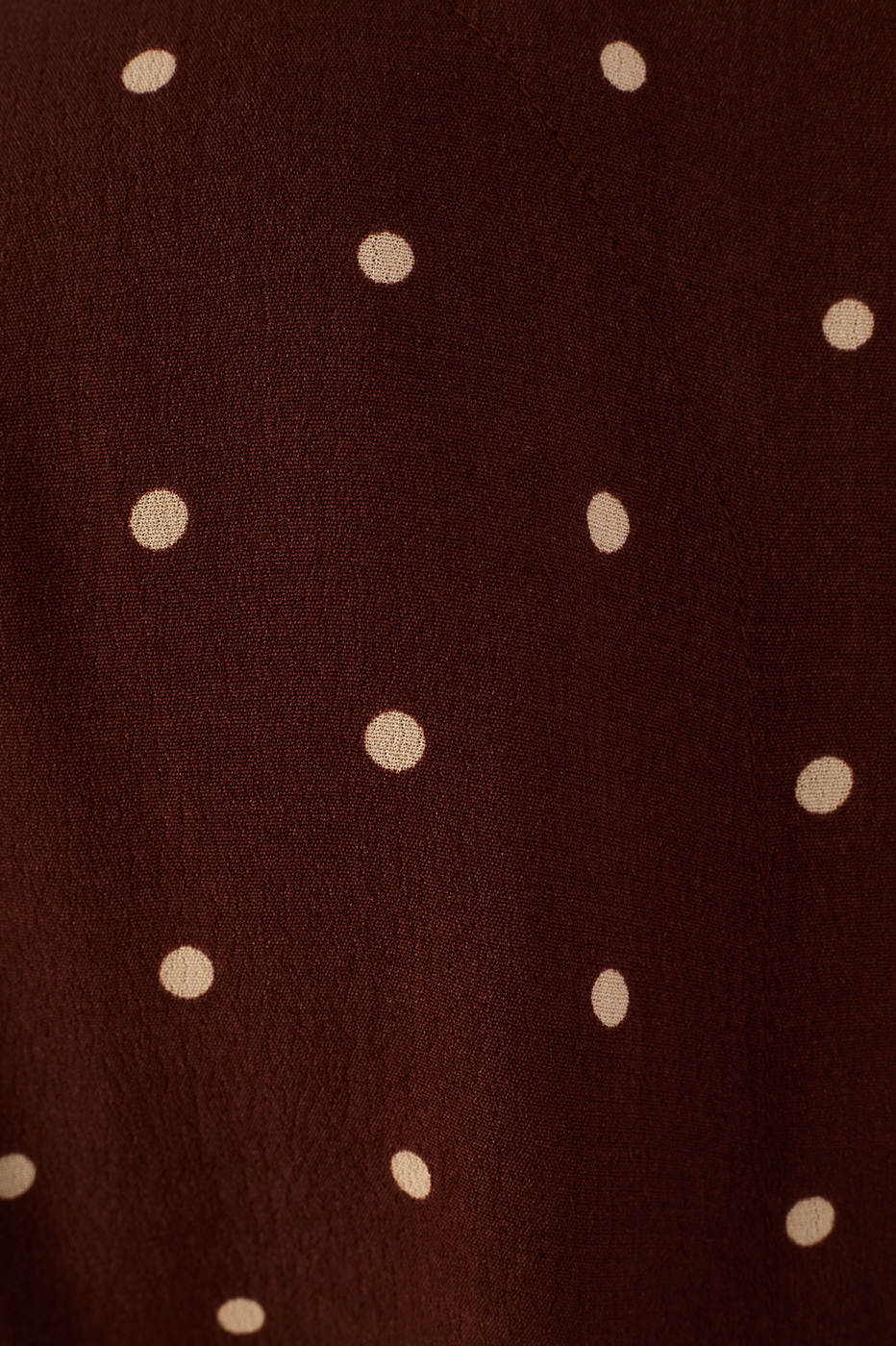 Brown Noite V Neck Wrap Crepe Mini Dress