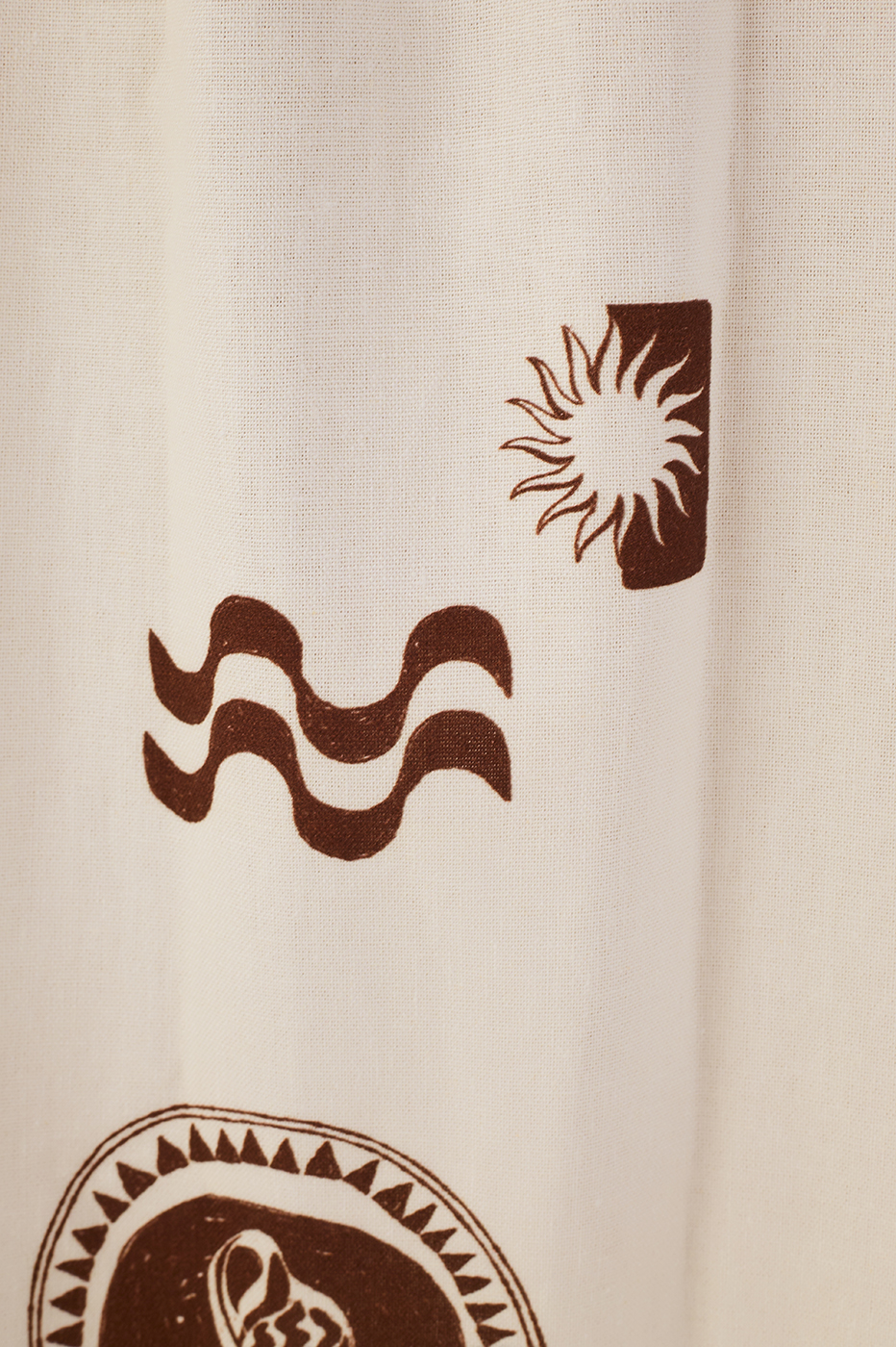 Off-White Sol Rio V Neck Buttoned Short Sleeve Maxi Dress_7