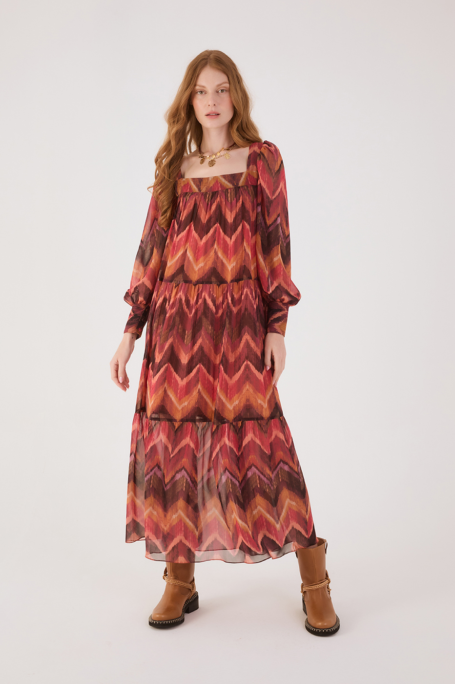 Boho Ikat Print Dress