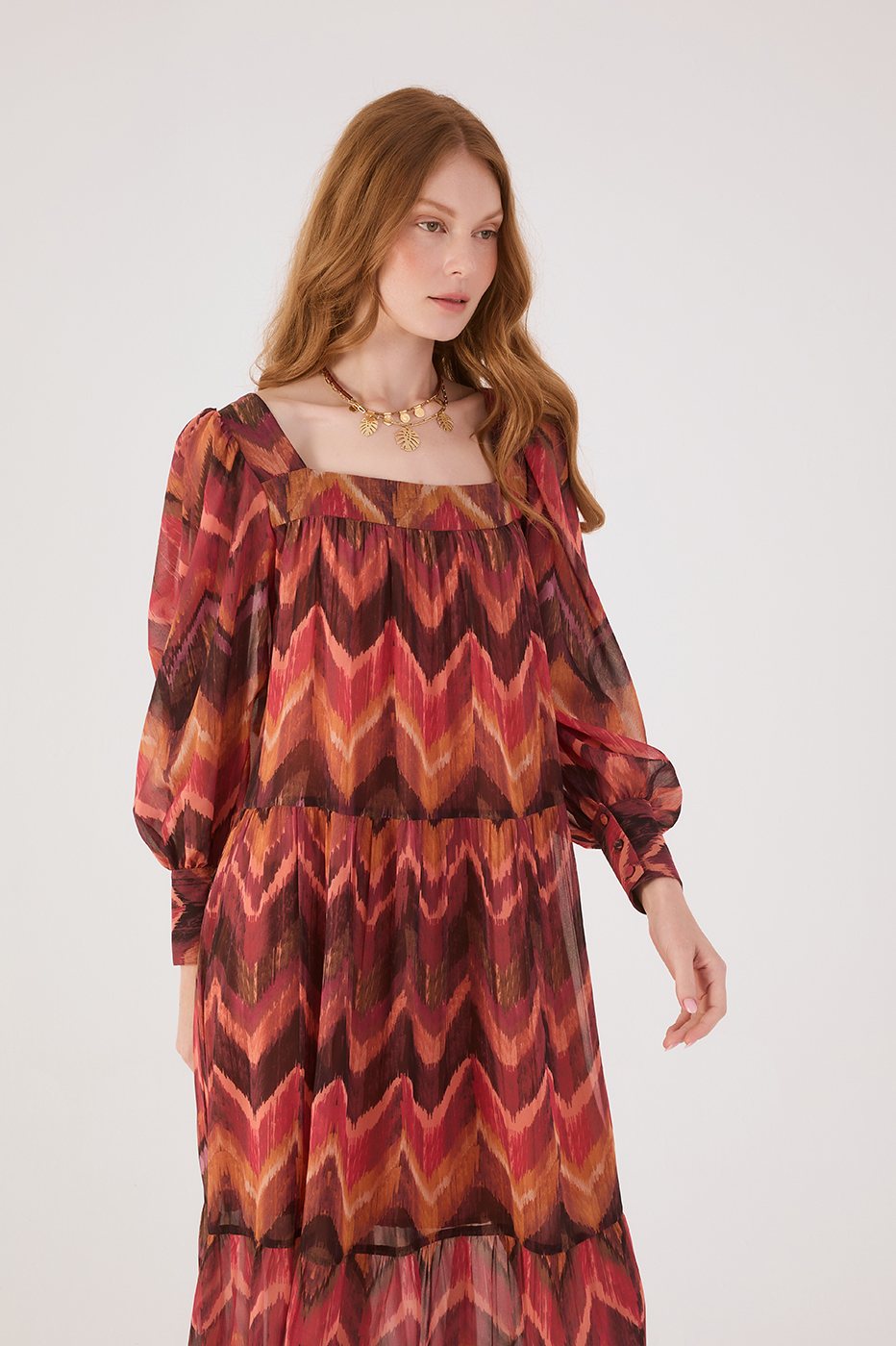 Boho Ikat Print Dress