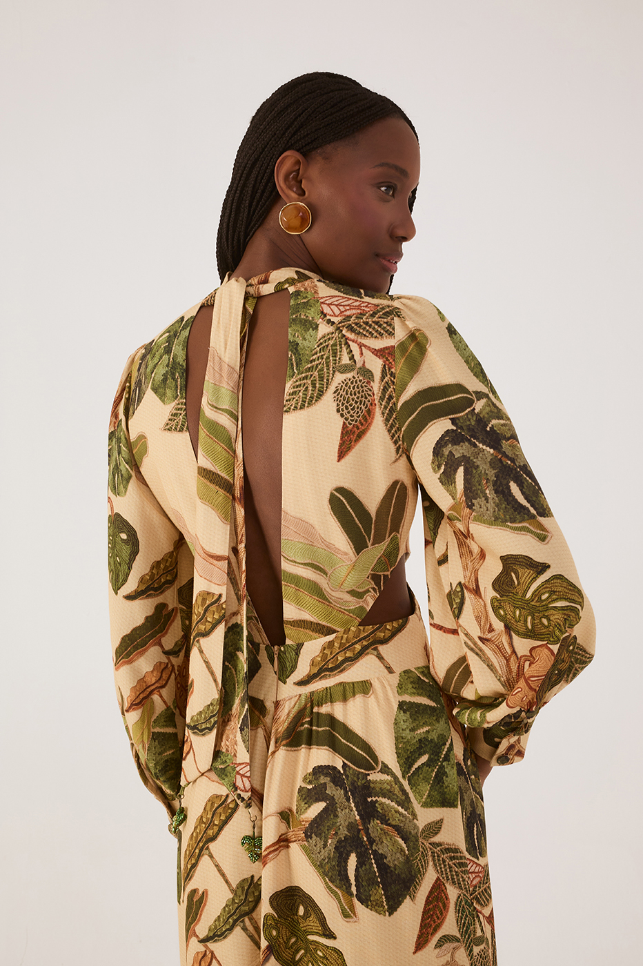 Cropped Forest Print Dress