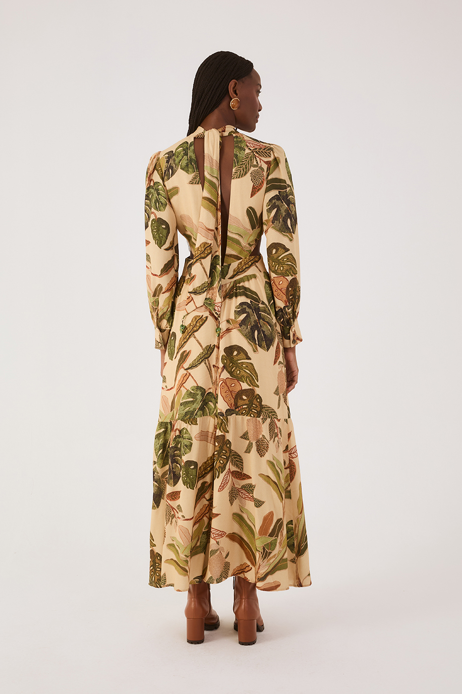 Cropped Forest Print Dress