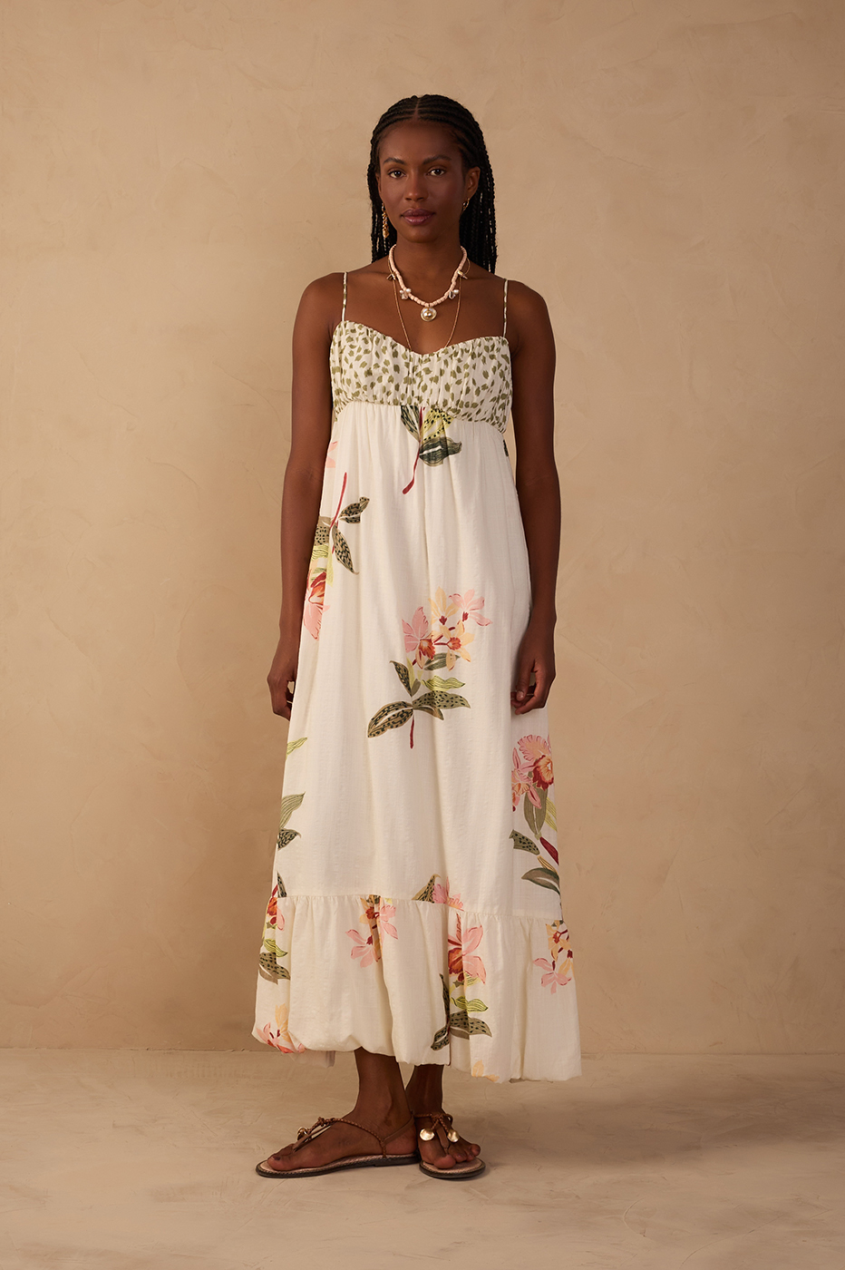 Cropped Verdejar Print Mix Dress_1