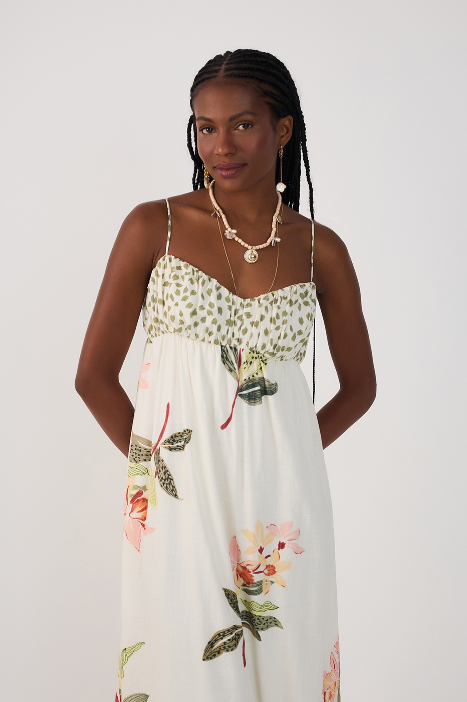 Cropped Verdejar Print Mix Dress_4