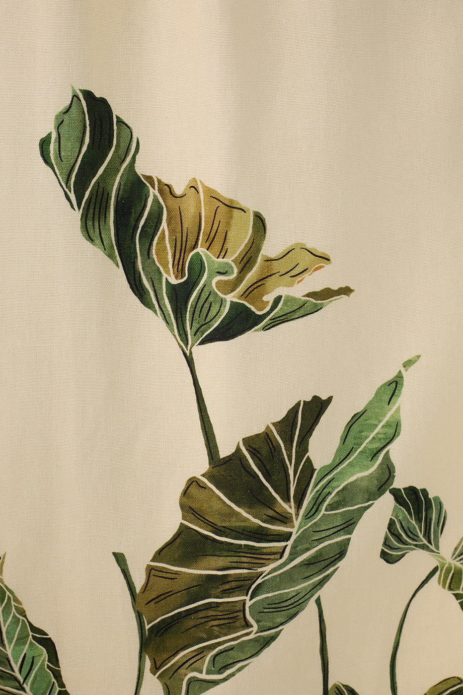 Midi Linen Folhar Print Dress_7