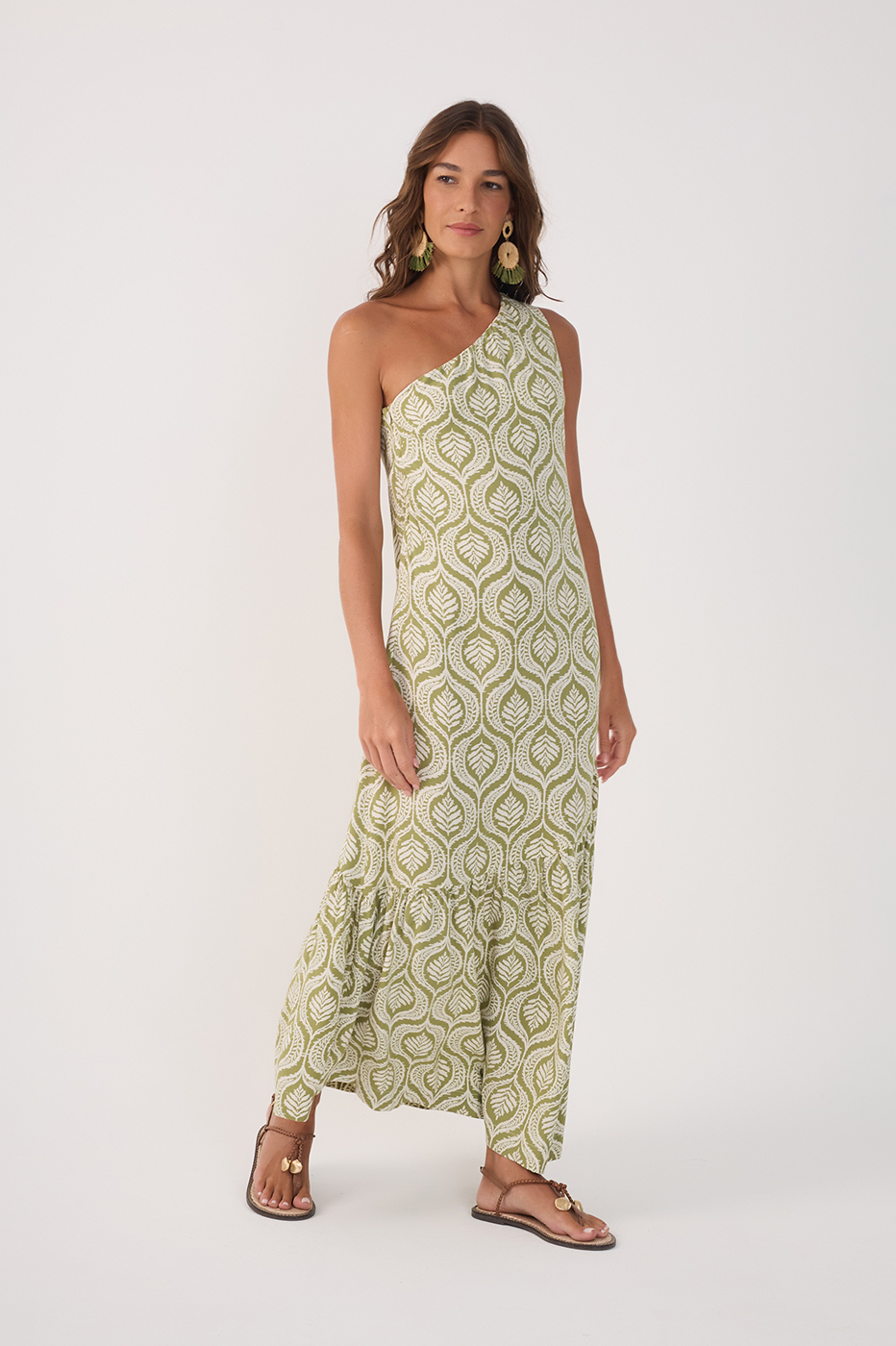 Cropped Crepe Jardim Print Dress_5