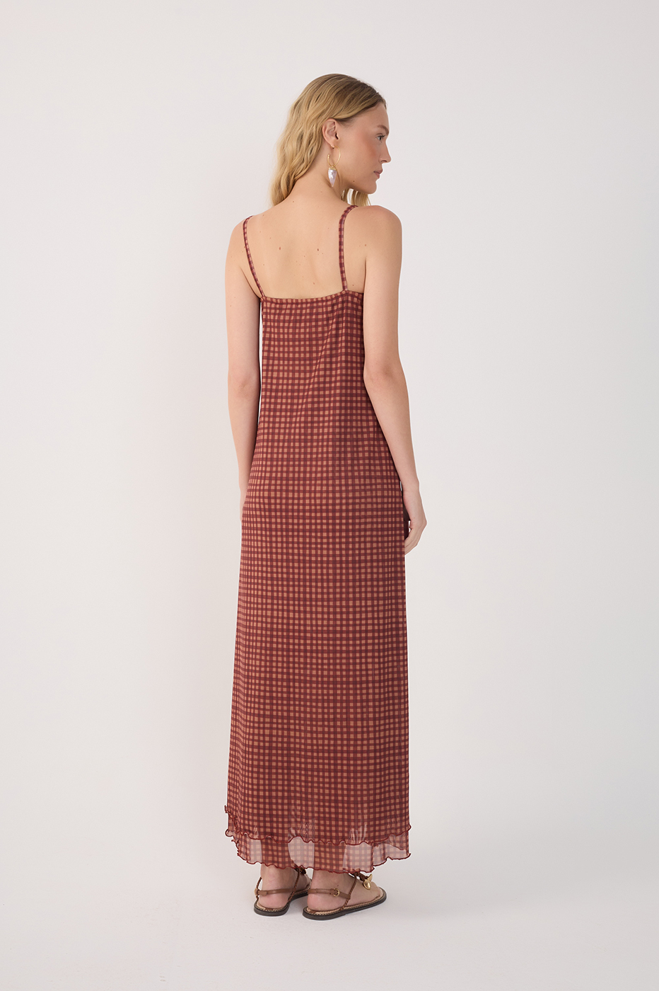 Vestido Tule Estampa Vichy_5