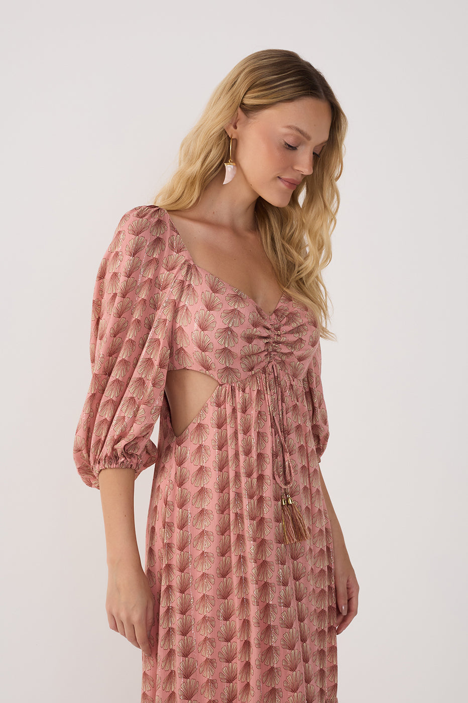 Cropped Lurex Maresia Print Dress_3