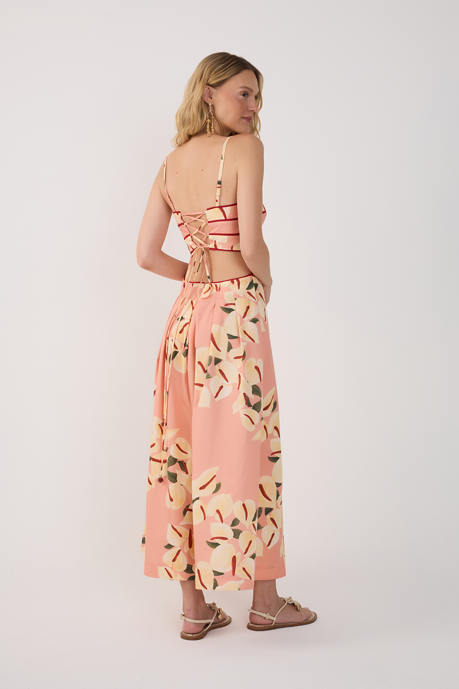 Vestido Midi Tricoline Estampa Antúrio_5