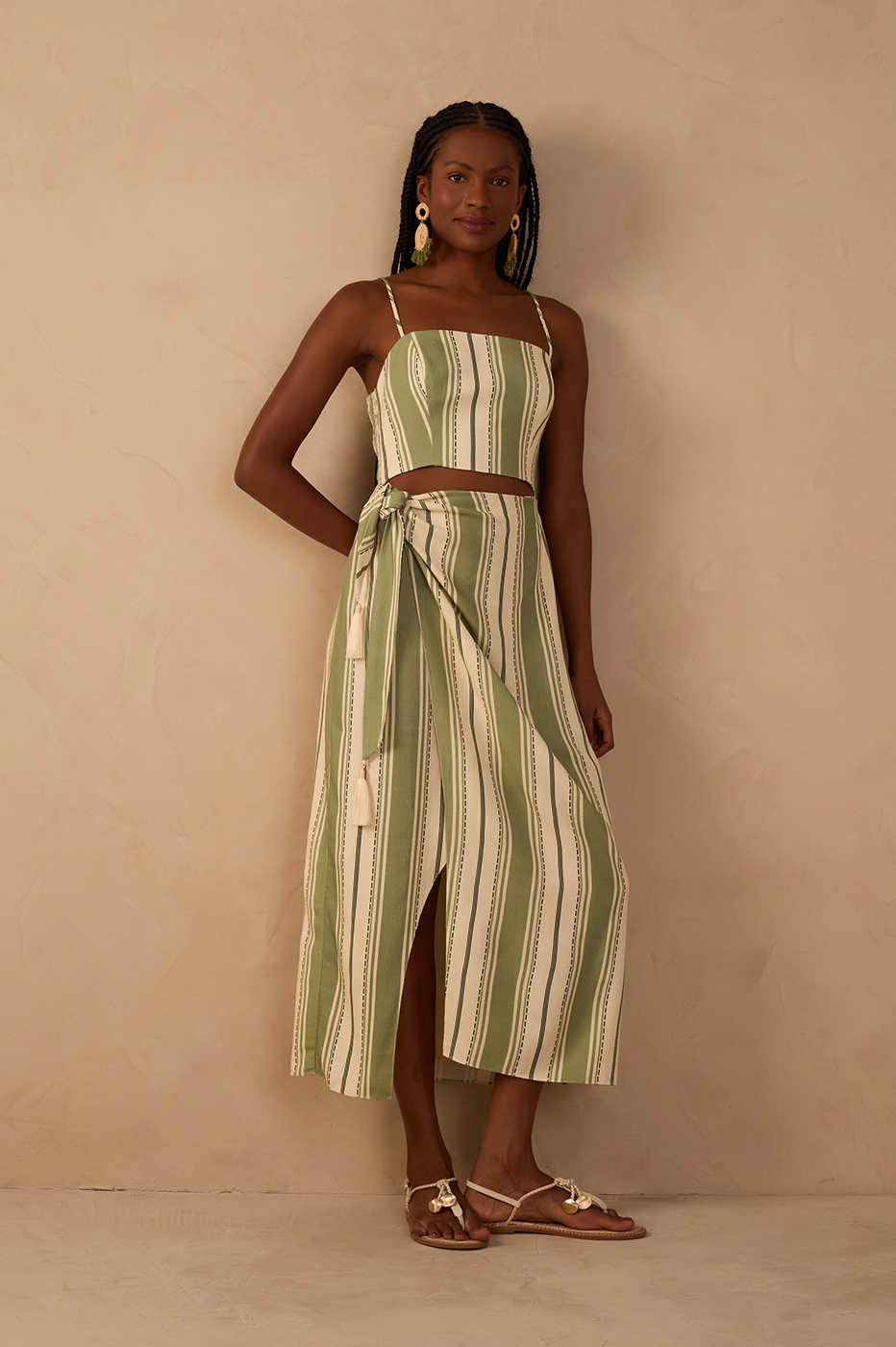 Midi Descanso Verde Print Dress_1