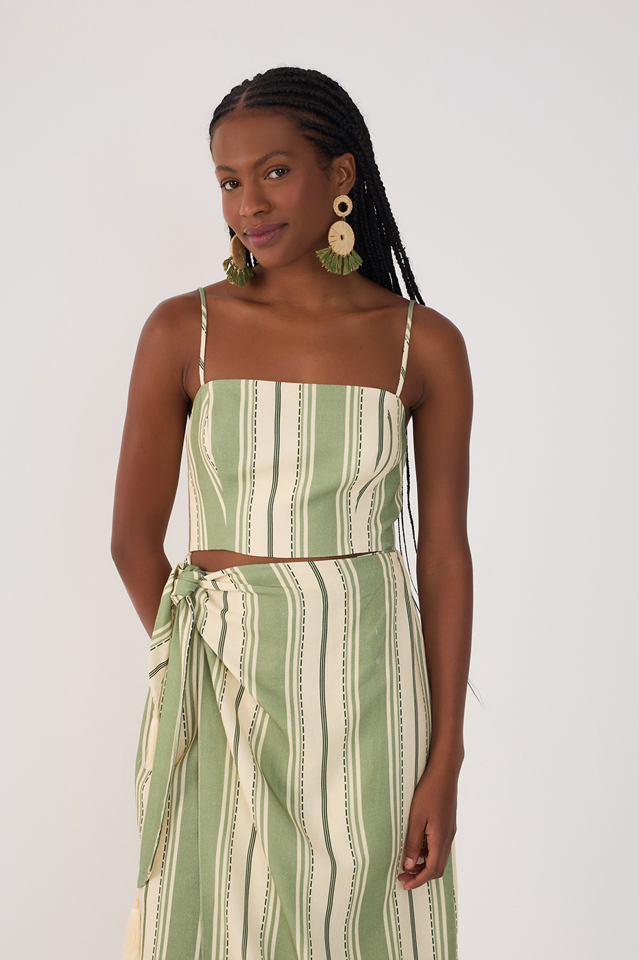 Midi Descanso Verde Print Dress_3