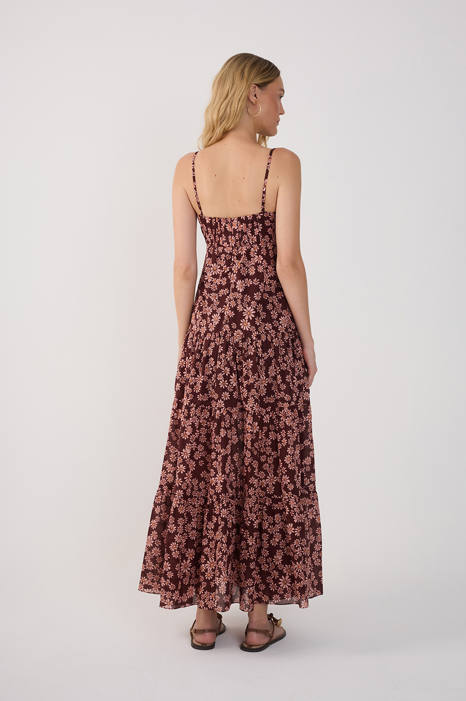 Vestido Cropped Estampa Margaridas Rosa_6