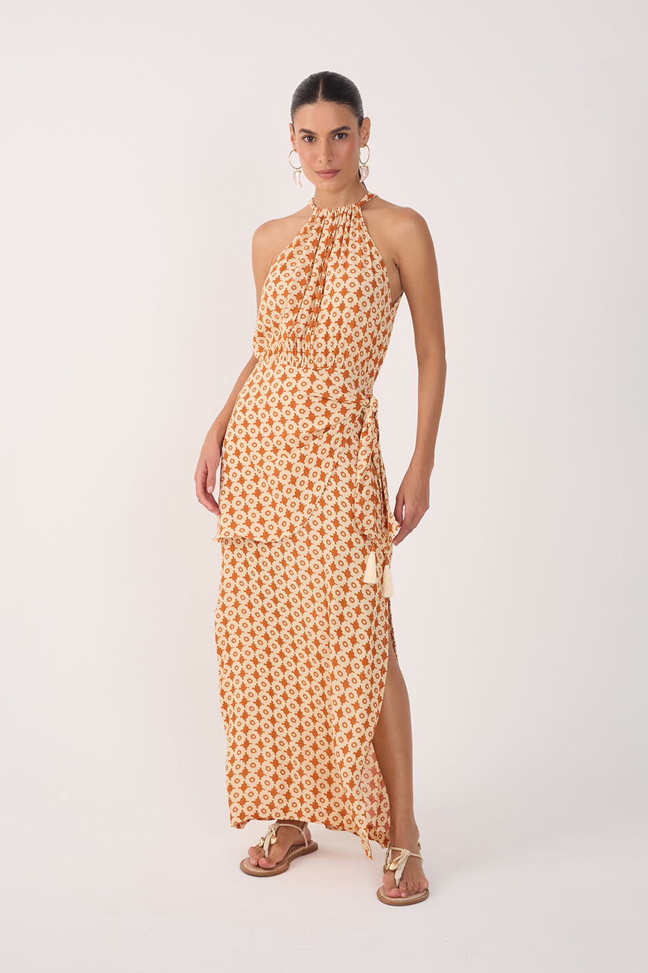 melissa halter maxi dress Simkhai Melissa Halter Dress in Mahogany