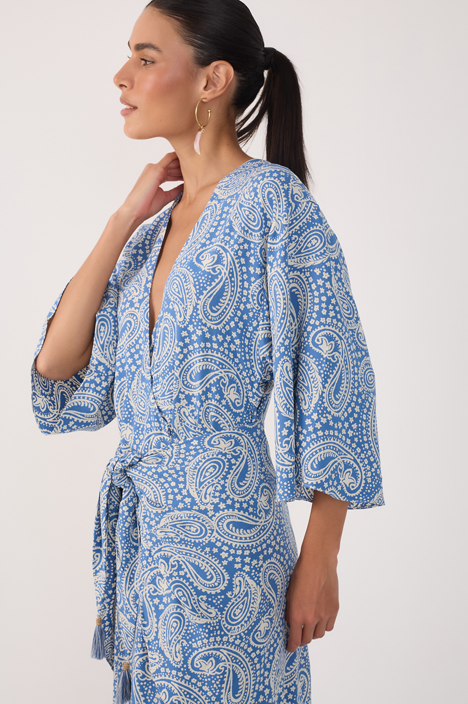 Céu Sereno Print Cut-Out Midi Dress_4