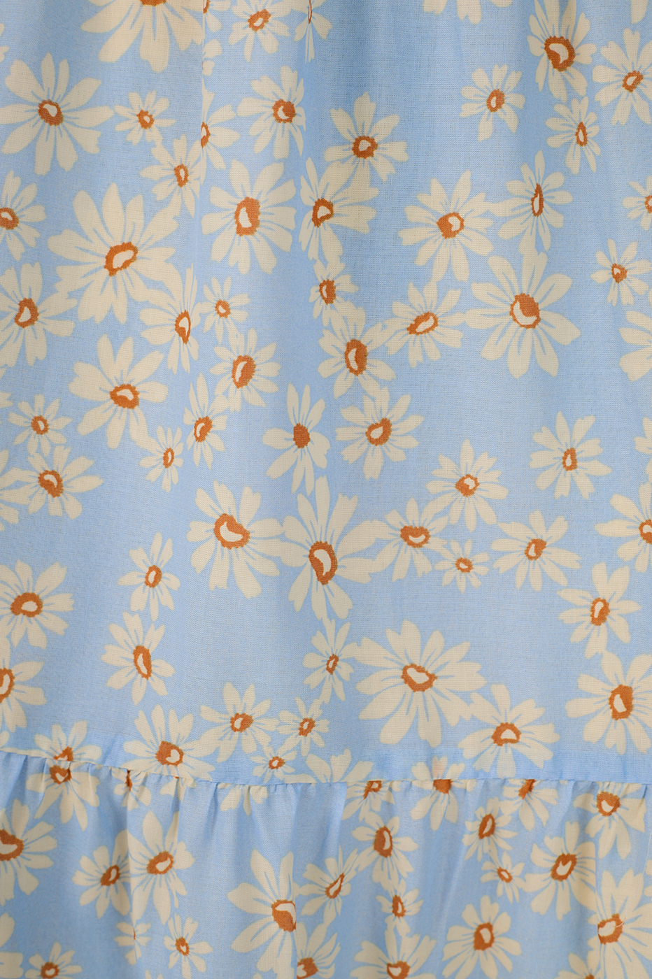 Long Margaridas Azul Print Dress_6