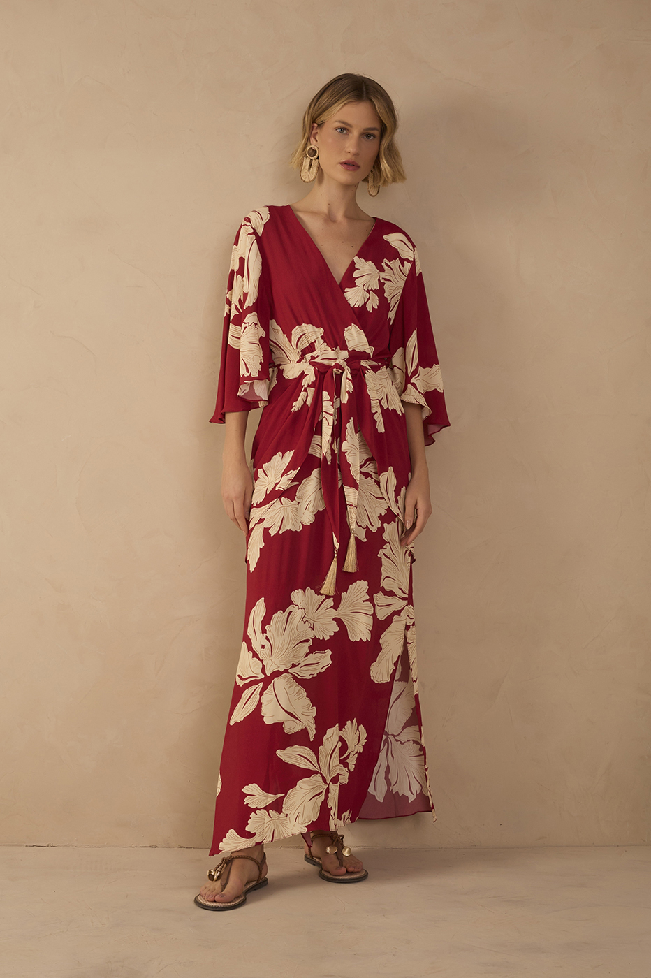 Petala Vermelha Print Cropped Dress_1