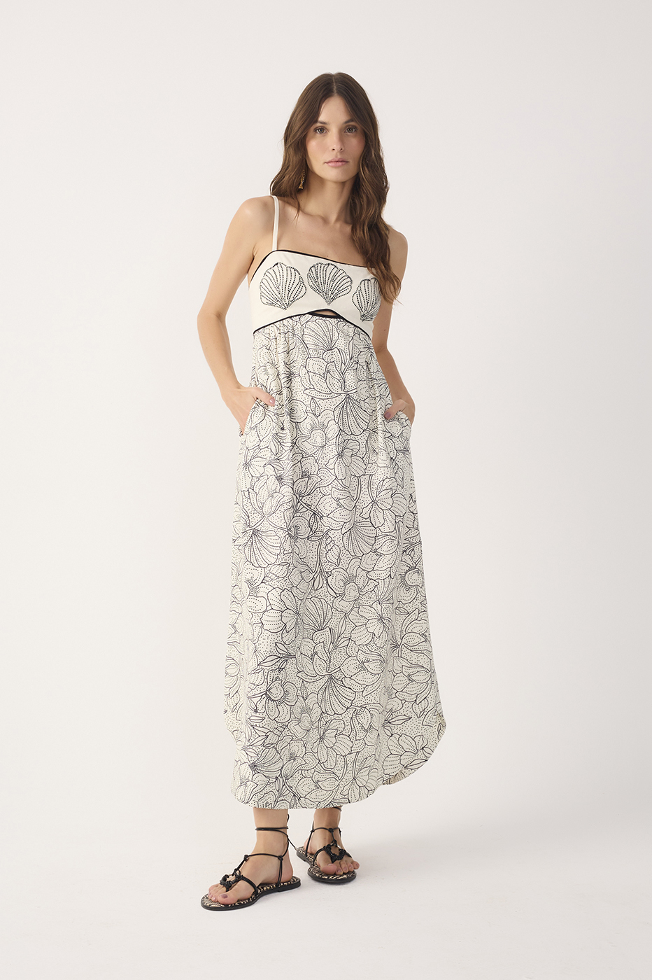 Vestido Cropped Estampa Ponto A Ponto_2