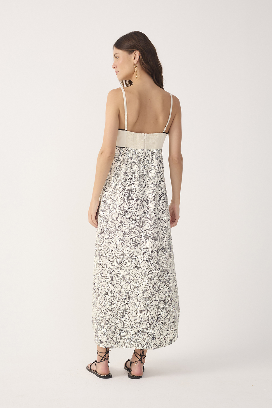 Cropped Print Ponto A Ponto Dress_6