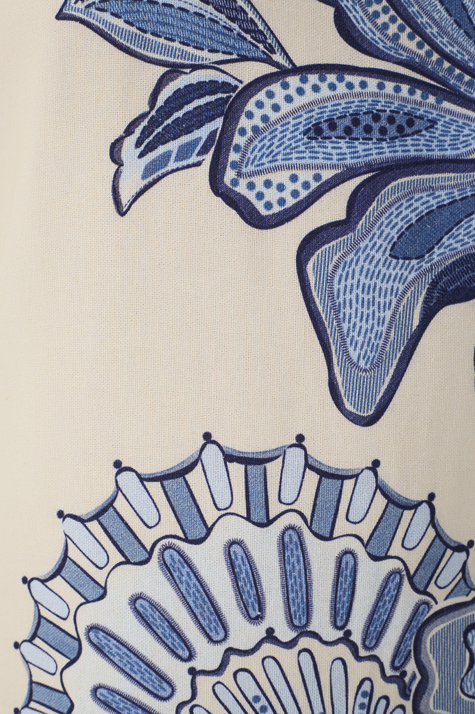Linen Flor Do Oceano Print Dress_8