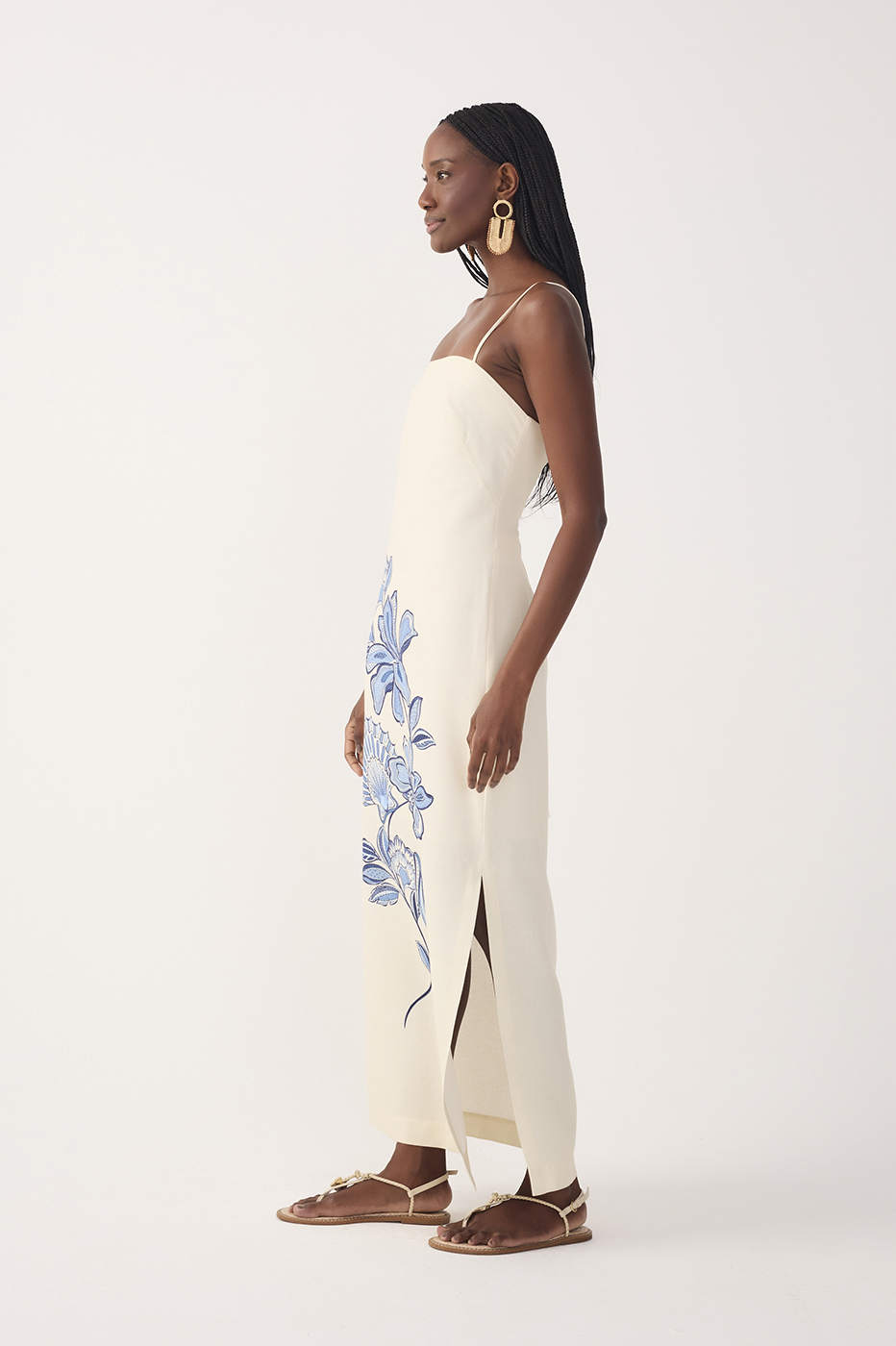 Cropped Flor Do Oceano Print Dress_3