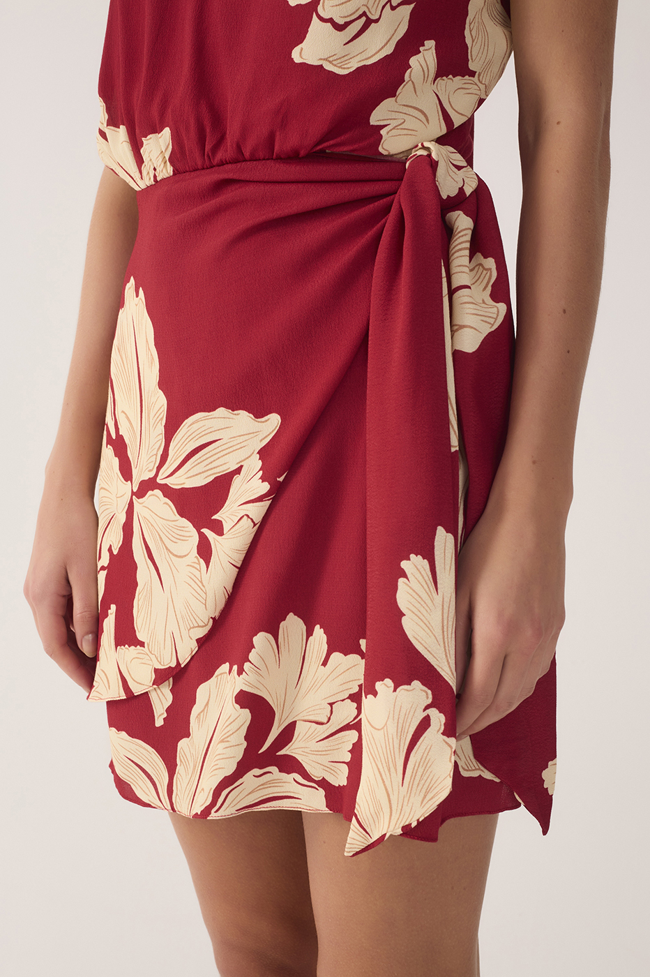 Petala Vermelha Print One-Shoulder Dress_5