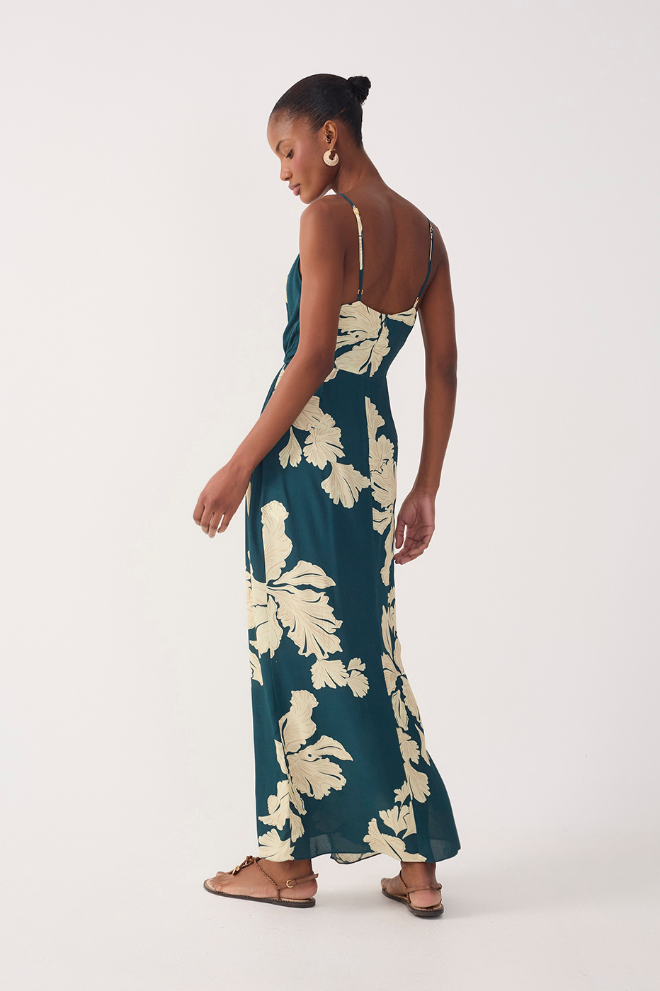 Cropped Print Pétala Verde Dress_6