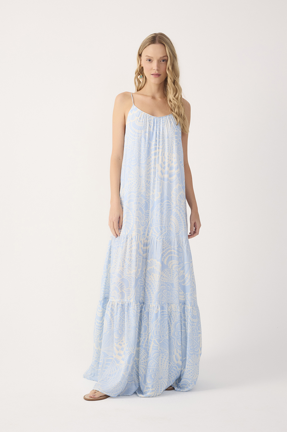 Blue Cristalina Tiered Sleeveless Maxi Dress_3