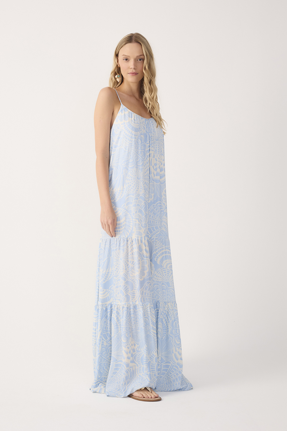 Blue Cristalina Tiered Sleeveless Maxi Dress_4