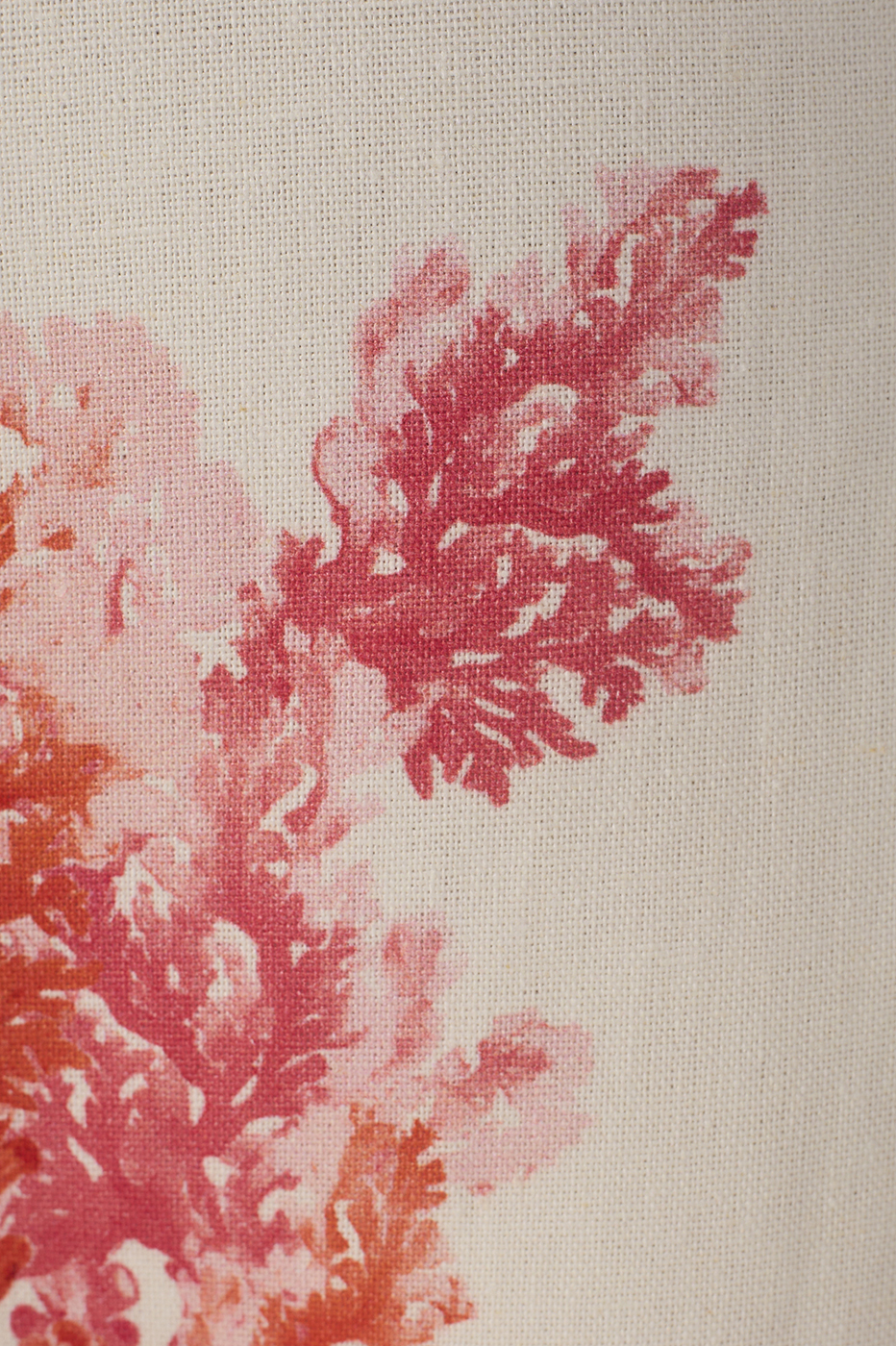 Coral Print Linen Dress