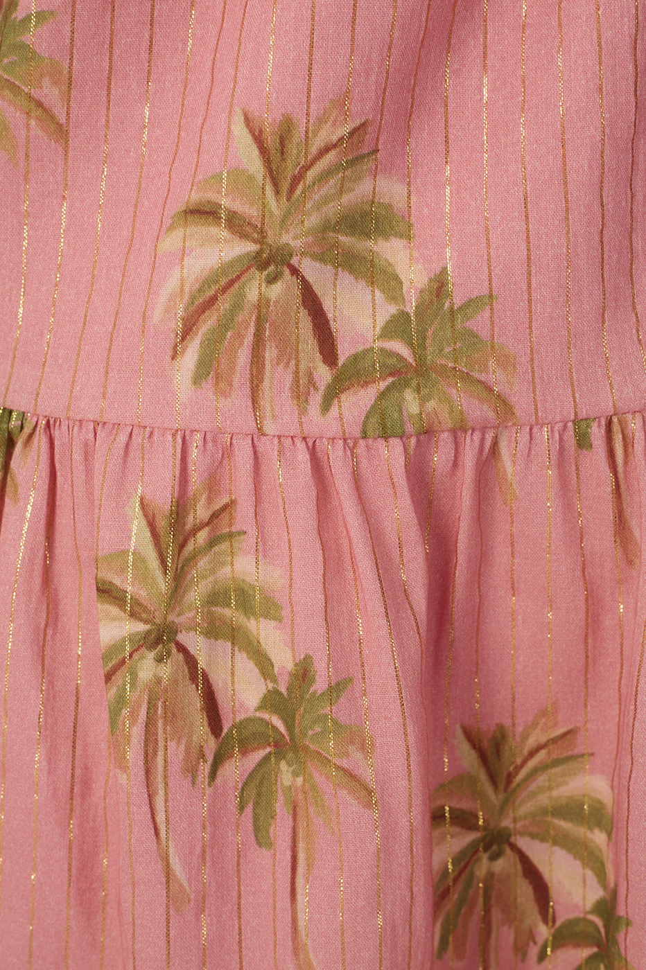 Pink Oásis V Neck Ruffled Lurex Dress_7