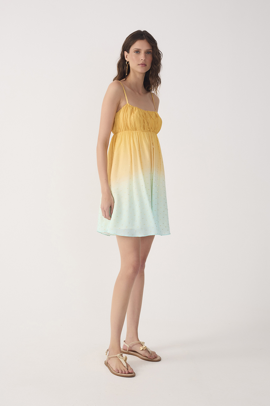 Bicolor Nascente Ruched Lurex Mini Dress_2